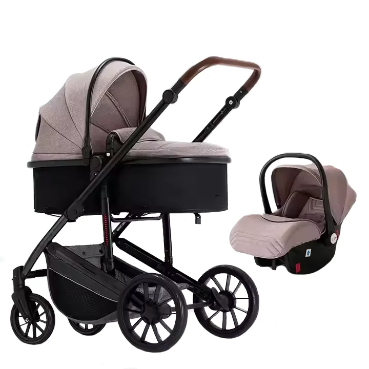 3-in-1 Pram with Car Seat Stroller 360 Rotatable High View Baby Stroller  All-in-One Travel System With Car Seat