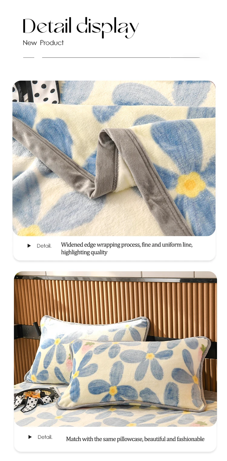 Thick Double Layer Hypoallergenic Throw Flannel Milk Velvet Sherpa