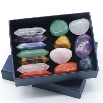 Wholesale Natural Crystal Chakra Stone Healing Stones Meditation Box Crystal Sets Custom 7 Chakra Healing Stone Set