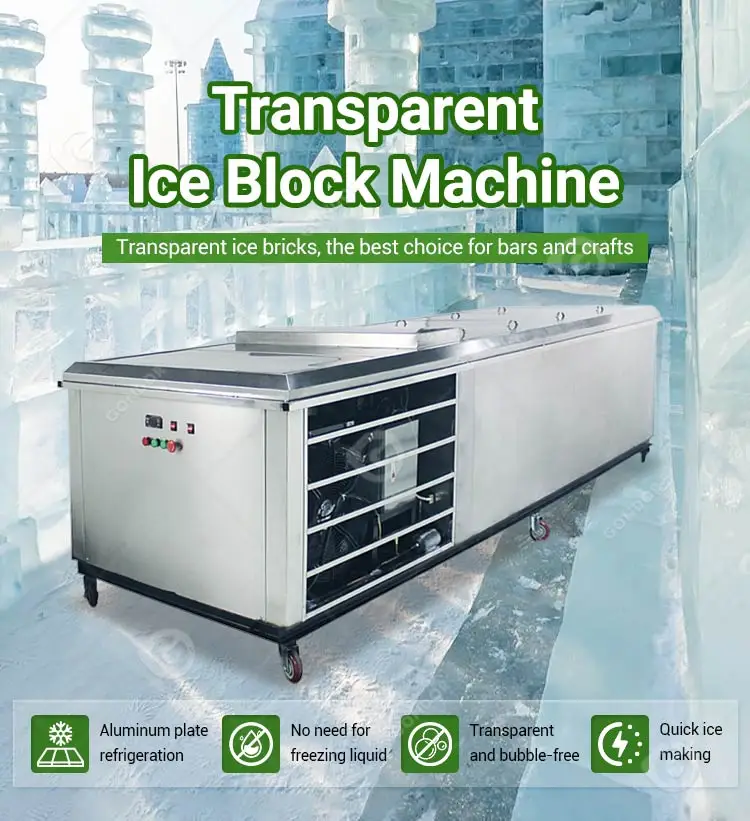 Transparent Clear Ice Crystal Industrial Brick Block Maker