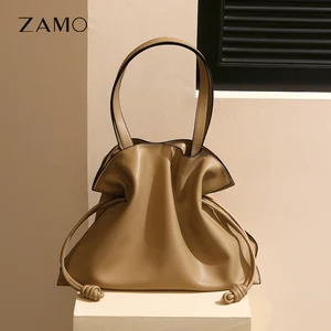 Soft Glossy Fancy Large Women Genuine Leather Handbag Retro Fashion Causal Big Capacity Real Leather Bag for Women