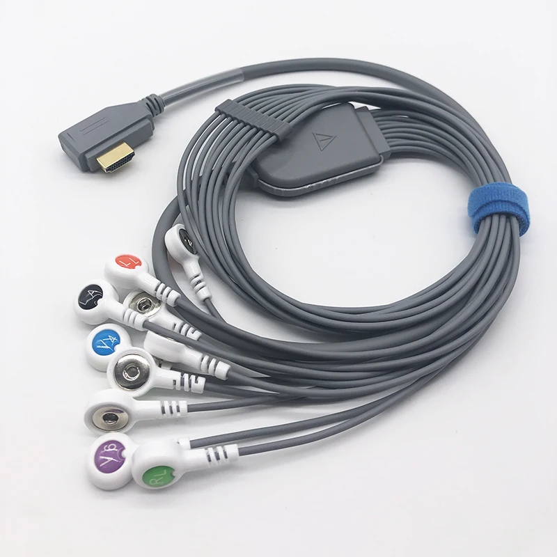 Avance d'ECG Holter Cable 10 compatible pour Voles&Hills Holter Recording System futé