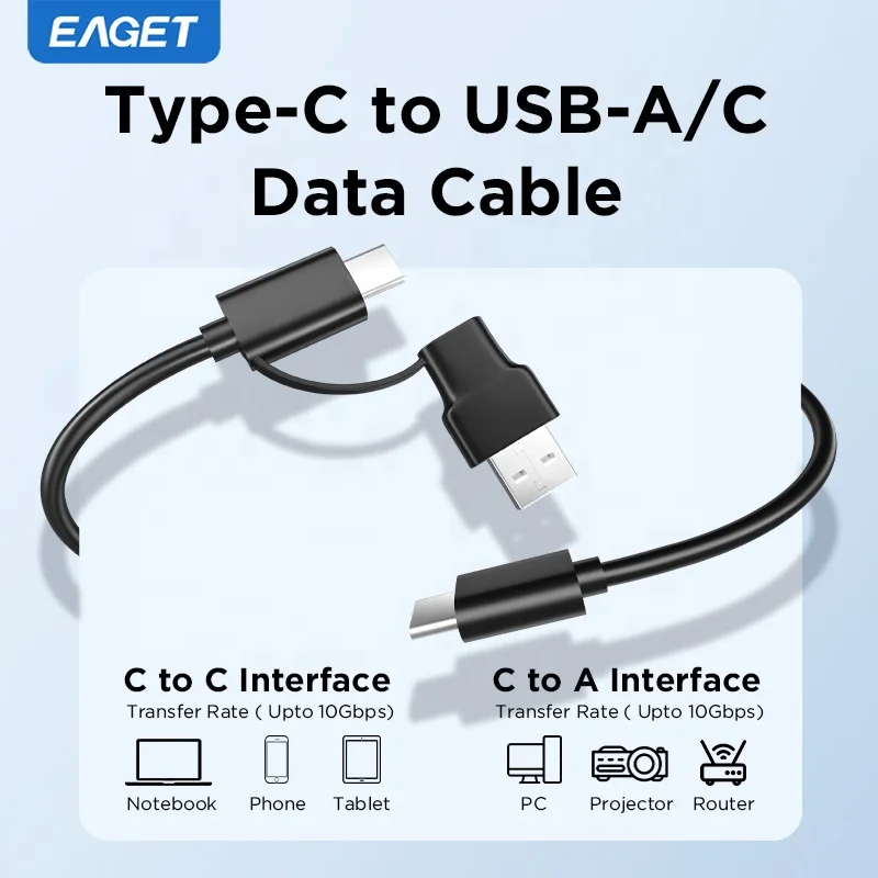 EAGET SE150D-1 SSD Enclosure - 10gbps Portable M.2 SATA NVME Case
