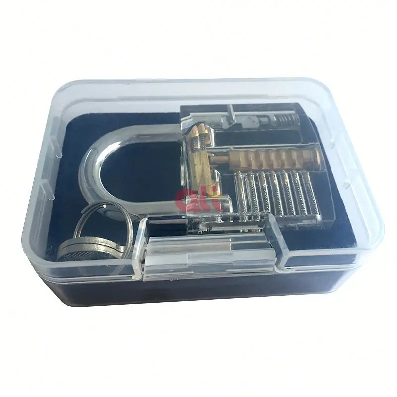 Practice Transparent Cutaway Visable Padlock Training Skill Pick Locksmith Clear 