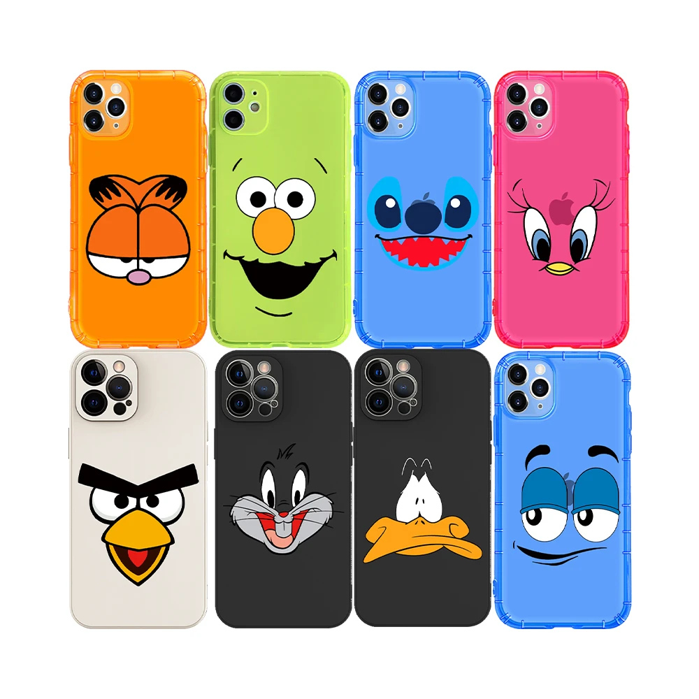 Liquid silicone Smiling face expression Phone Case For iPhone 15 plus