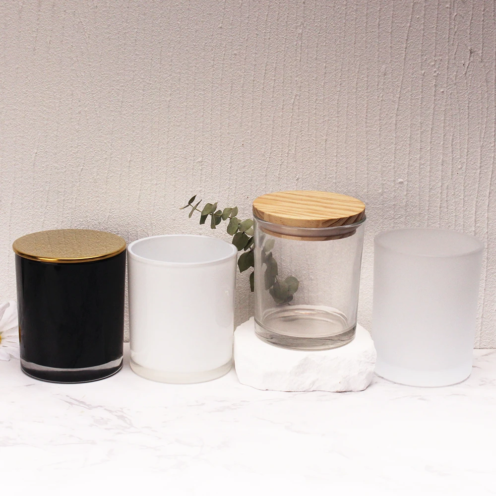 Пользовательские цветные матовые стеклянные свечи банки простые пустые бутылки с крышкой