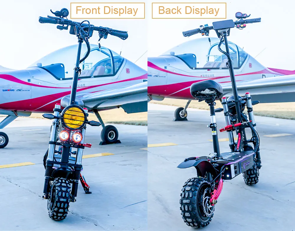 New 5600w 6000w 11 Inch Off Road Dual Motor Foldable 60v Electric Scooter Powerful Adults Fast E 9427