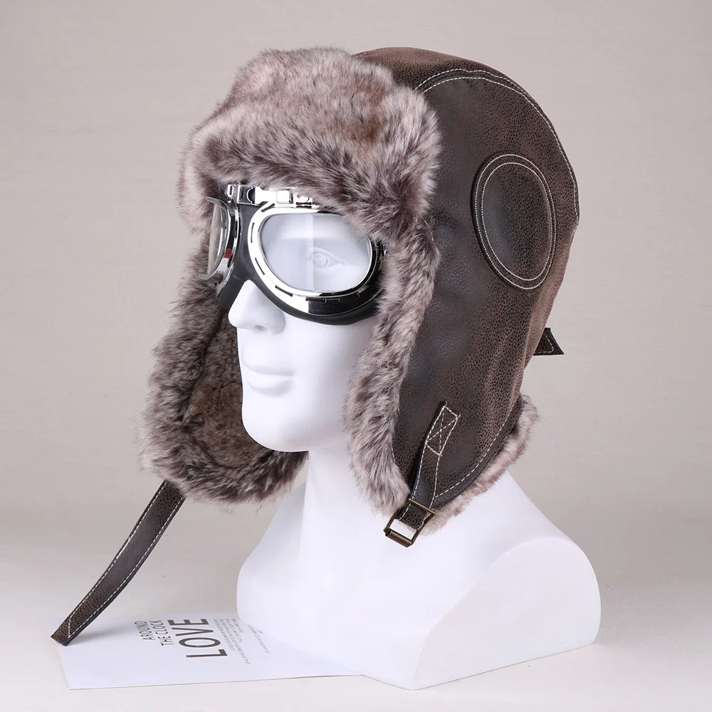 Aviator Russian Snow Cap Russian Fur Hat Unisex Winter Hats With