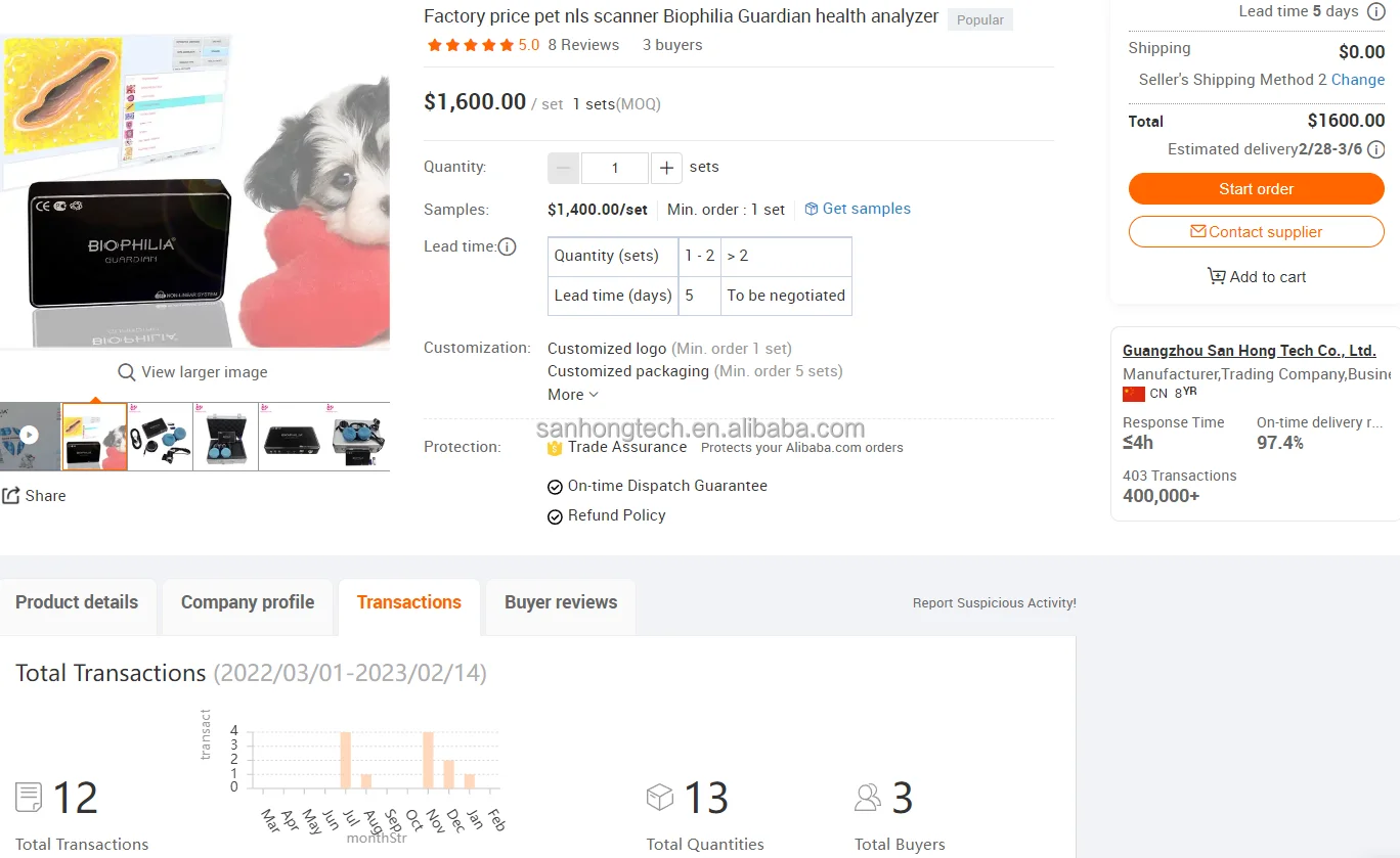 Multi-language Nls Biophilia Guardian Bio Resonance Device