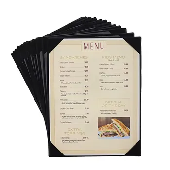 Pu Leather Restaurant Menu Holders Upscale Hotel Cafe Menu Covers Menu ...