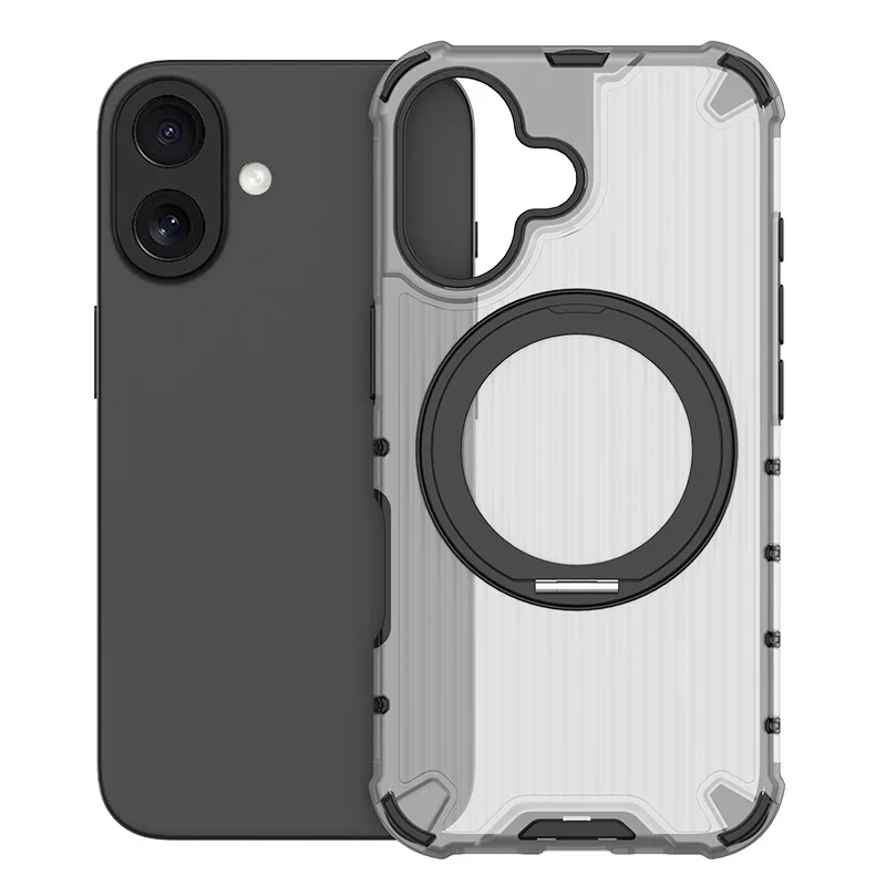 Mobile Phone Case  For iPhone 16 15 14 13 12  Plus Pro Max  270 Rotating Back Holder Support Wireless Charging Anti-drop Cover