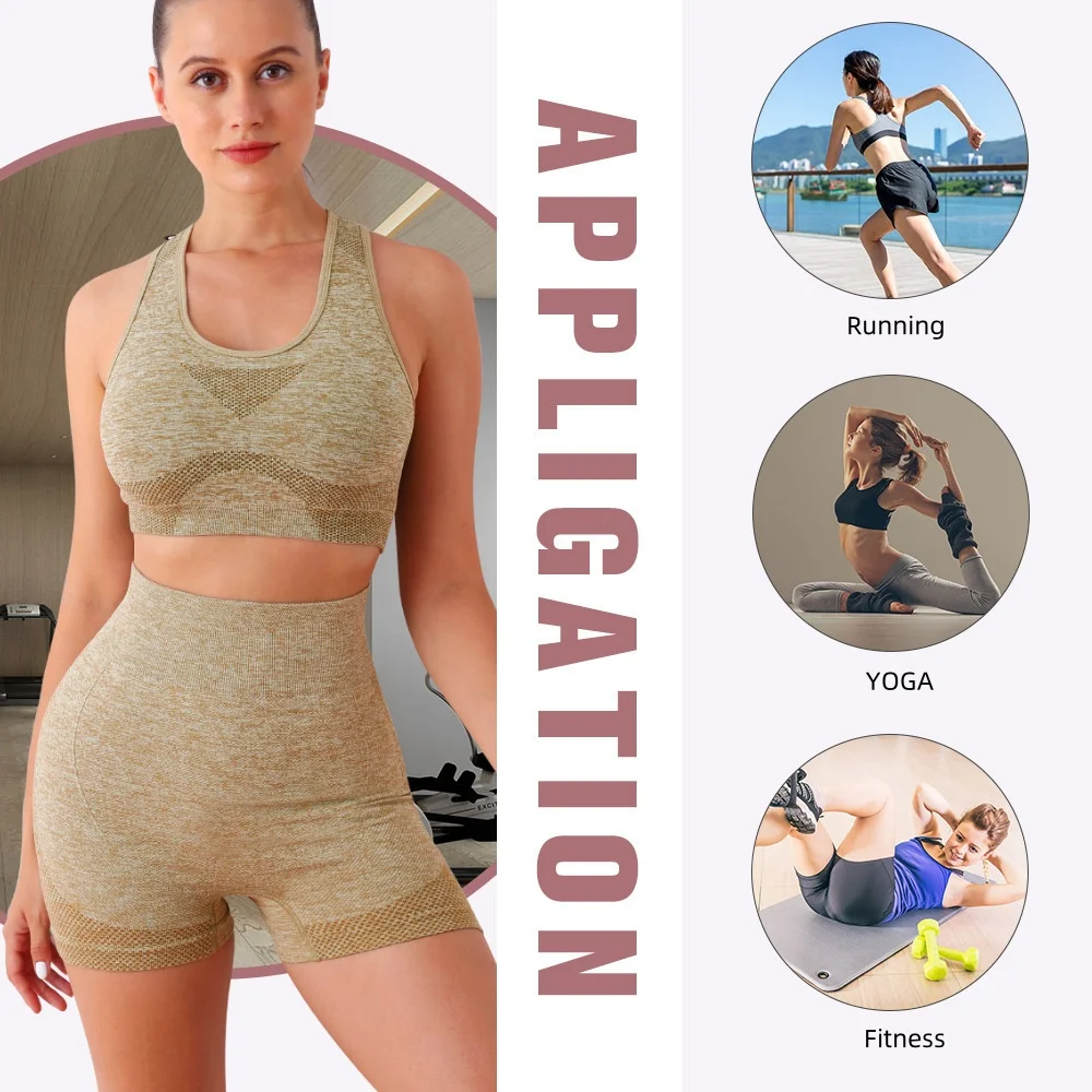 Women's Seamless Sports Yoga Shorts Jogging Fitness High Waist Push Up Gym Shorts Lightweight Running Yoga Leg Shorts supplier