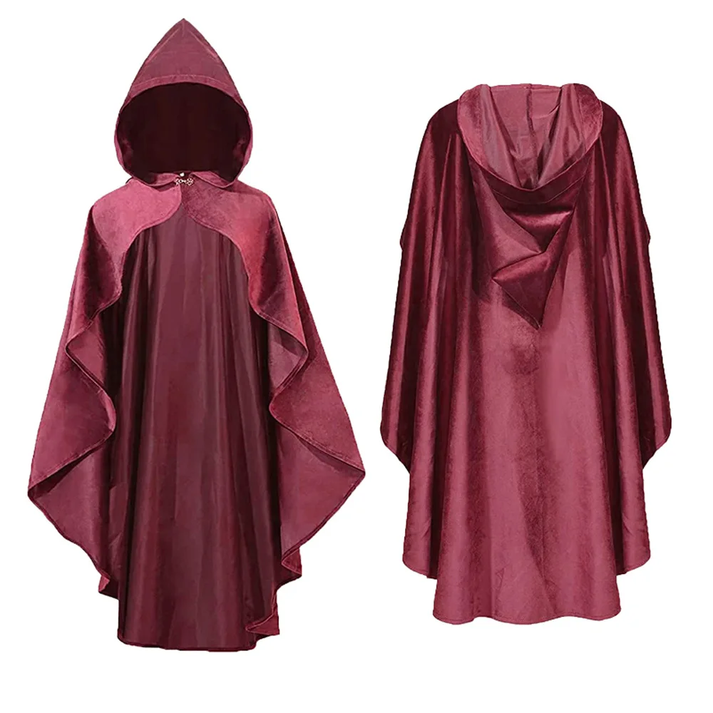 Medieval Cloak Coats Viking Pirate Wizard Death Long Cape Poncho ...