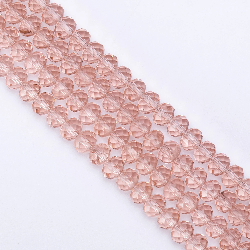 10 mm Rondelle-Glasperlen Wasserrot, Originalfarben, facettierte runde Perlen für Schmuckherstellung und DIY-Handarbeiten