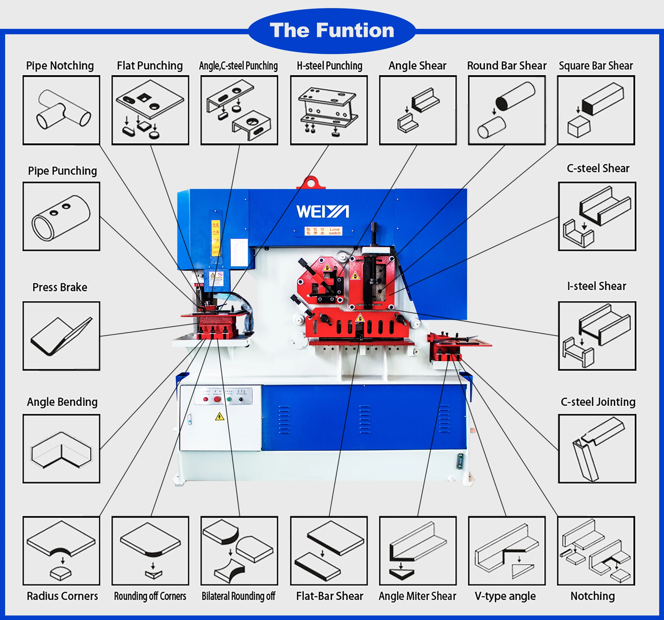 Steelworker Machine Q35Y-16 Hydraulic Ironworker - High Productivity & Durability