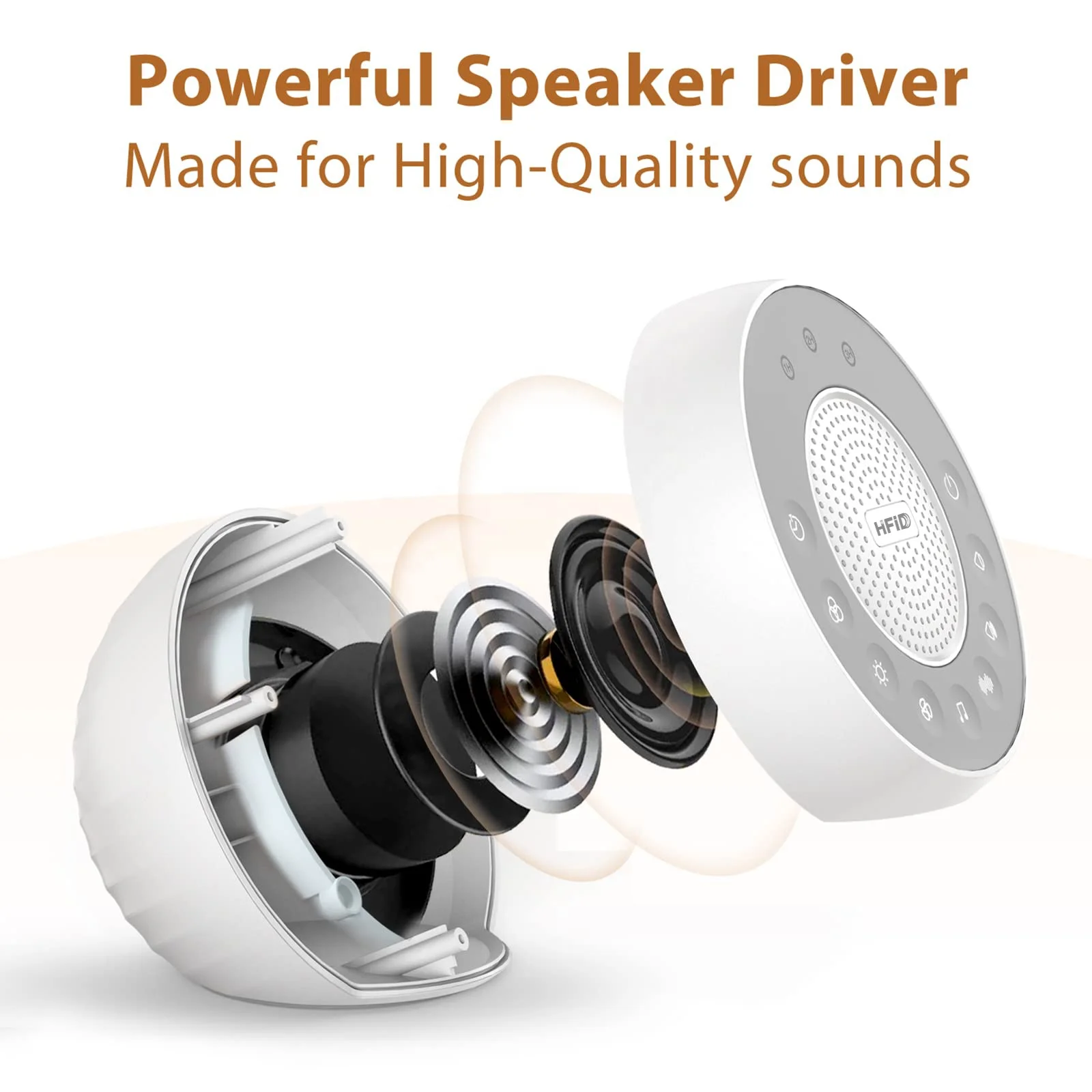 HiFiD Shushu Rain Sound and Bird Sound Machine White Noise Sleep Machine Baby Night Light