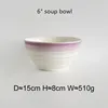 6 inch pink bowl