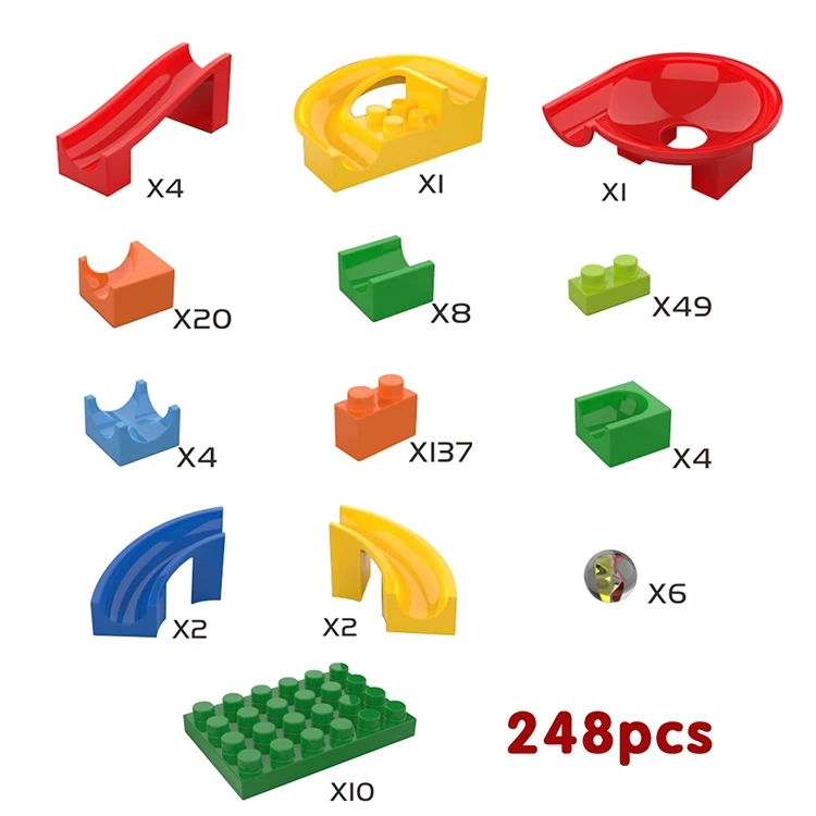 Children Track Bricks Game Building Blocks Plastic Marble Maze Educational Toy