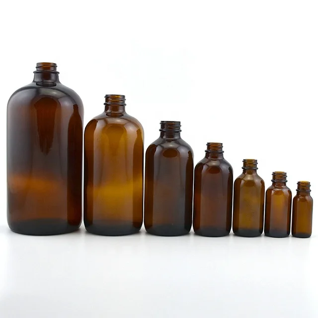 Wholesale 1/2OZ 1OZ 2OZ 4OZ 8OZ  cosmetic glass water bottle for liquid medicine glass medicine bottle