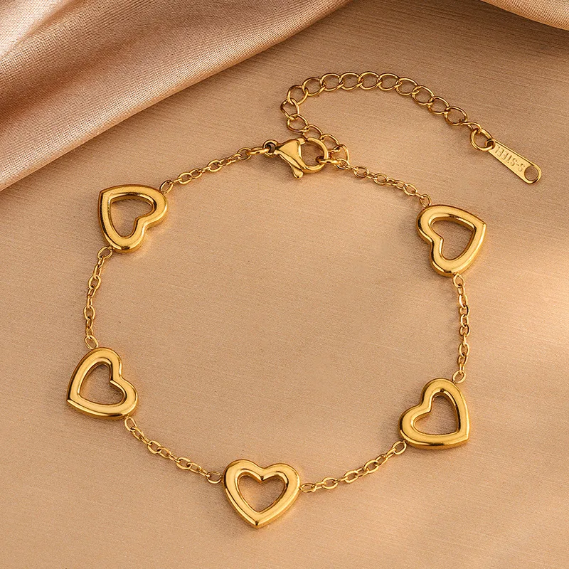 Elegant Titanium Heart Necklace Set - Non-fading & Versatile