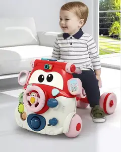 Multi-function Baby Activity Walker Baby Walker Musical Toddler Toys Anime Trolley Toy