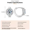 1ct*2pcs Moissanite+GRA Certificate-White Gold