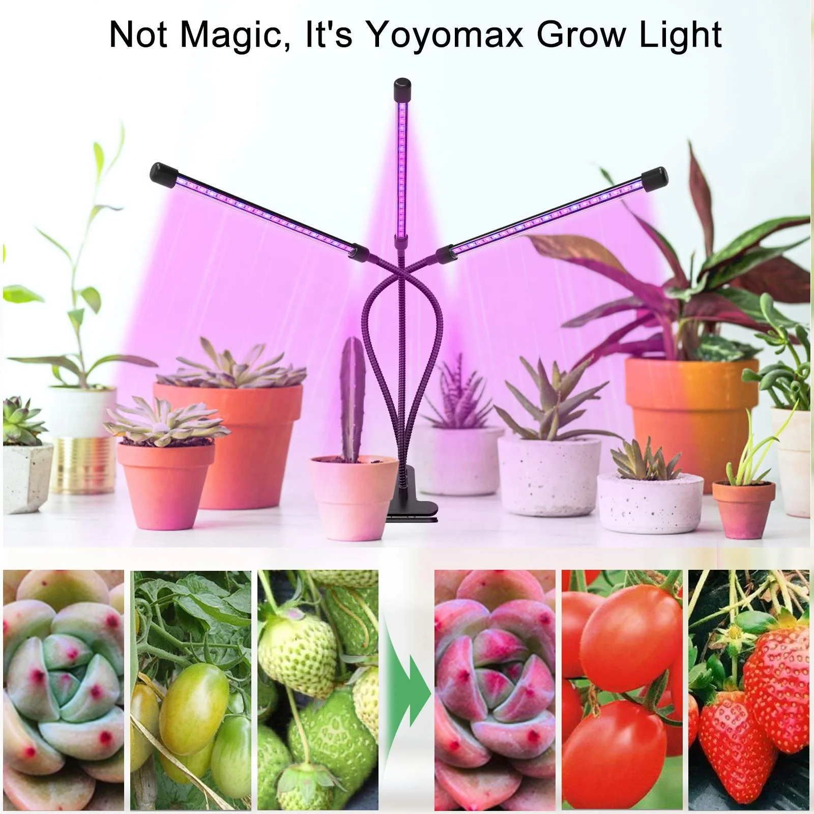 DC5V USB Clip LED-Wachstumslampen fr Zimmerpflanzen mit Timer,  Einstellbare 40W Vollspektrum-Phytolampen fr Pflanzen, Blumen und Growboxen