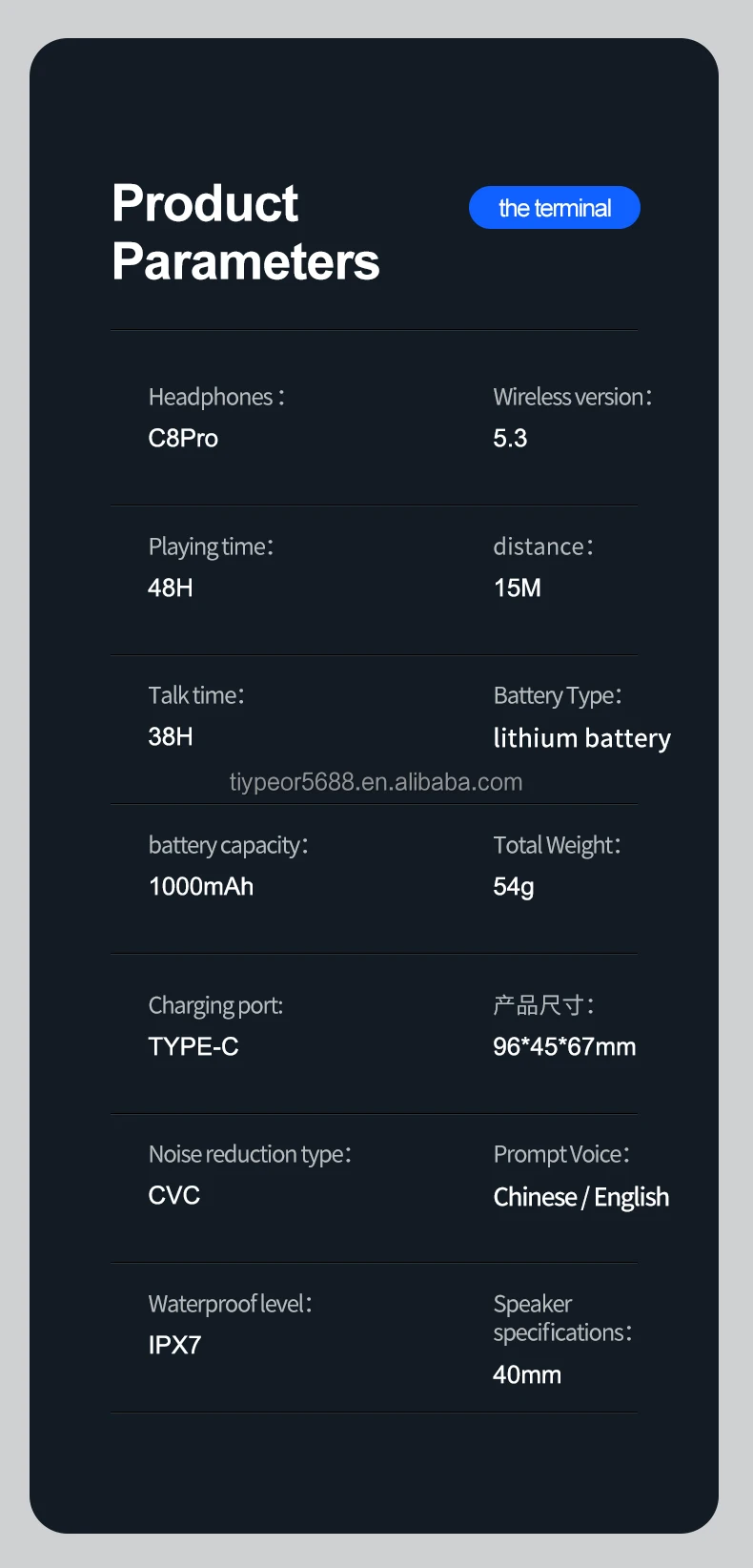 product tiypeor wireless earbuds waterproof noise cancelling handsfree rider motor headset led motorcycle intercom helmet headphone-11