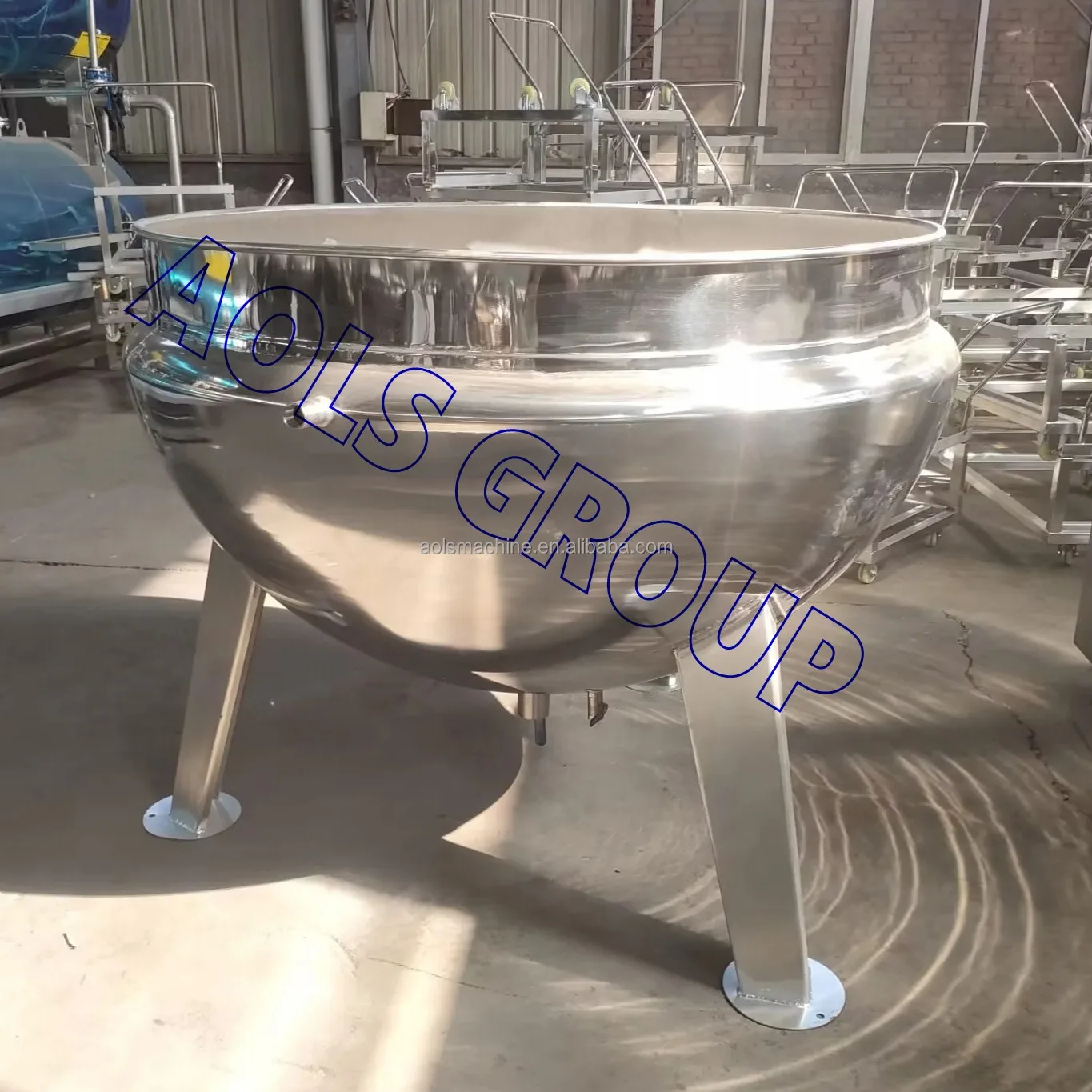 Industrial Automatic Self Stirring Cooking Pot Gas Mixer Cook Steam 1000 Liter Kettle Cooker for Jams Sauce