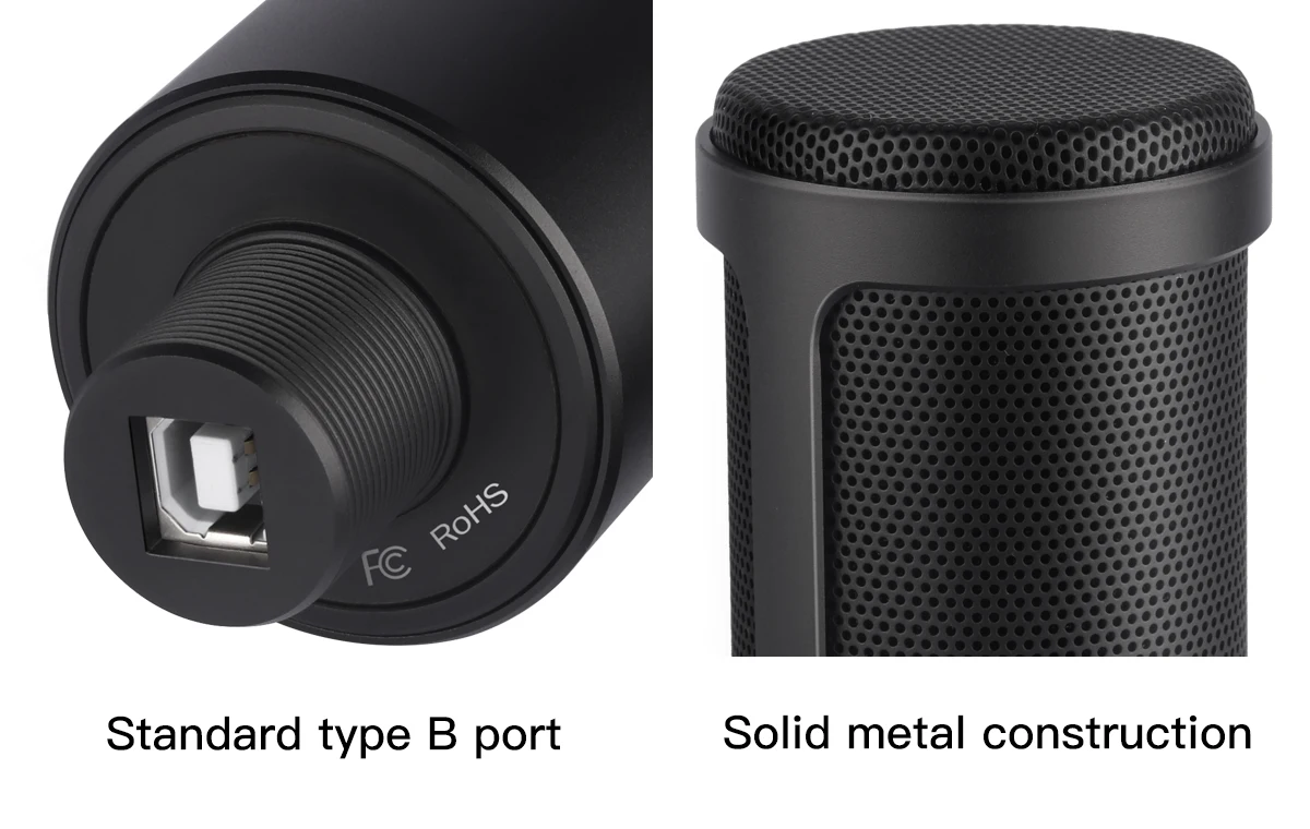 Flyday F1 Professional Recording Condenser Microphone Wire Microphones Kit Live Stream USB Vocal Microphone