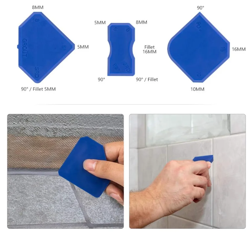 thumbnail image 2 of Caulking Tool Silicone Handheld Caulking Gun With Multifunction Grout Scraper And Caulk Nozzle Finisher Sealant 2 of 10