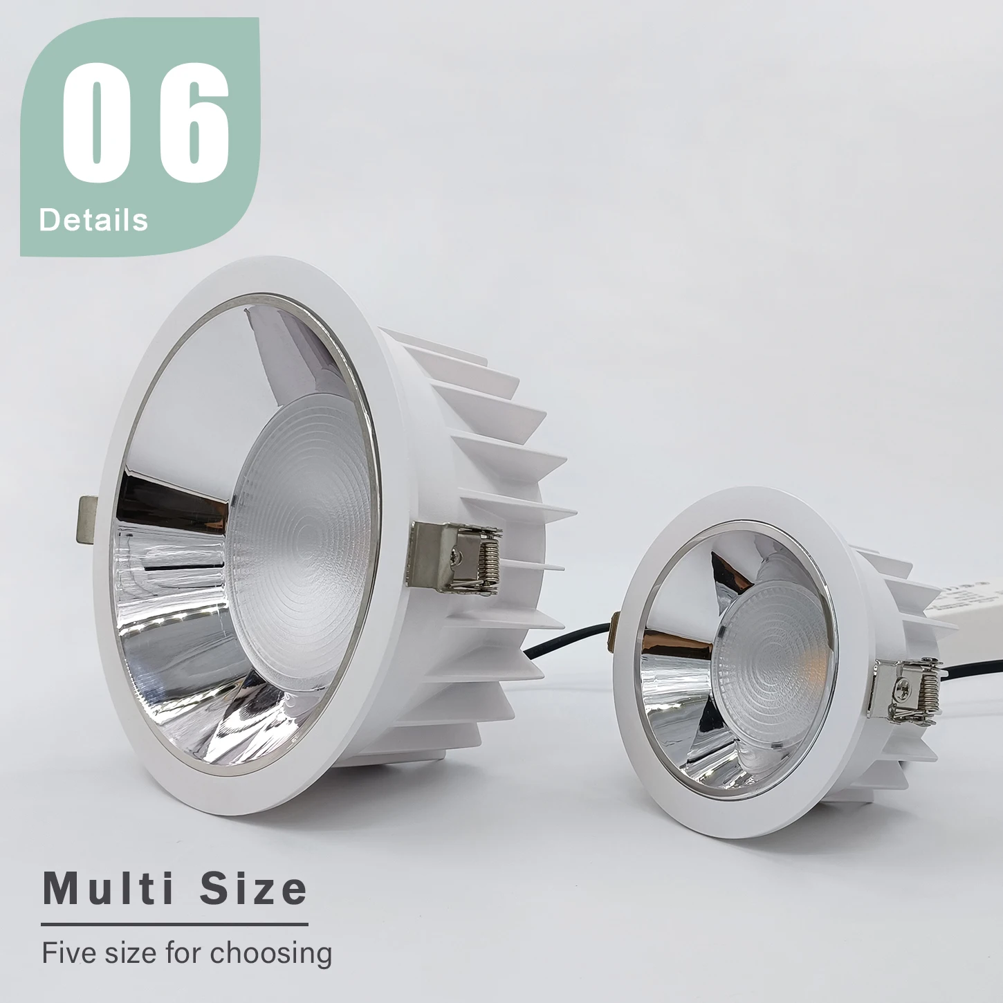 Low Ugr Chrome Reflector Shop Down Spot Light Lamp 9w Hotel Ceiling Cob