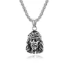 Pendentif simple couleur acier