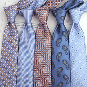 Blue Tie Men's High-end Retro Business Fashion Tie Gentleman Versatile Shirt Suit