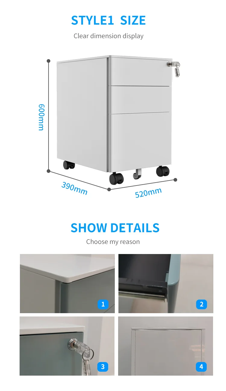 3 Drawer Filing Cabinet details