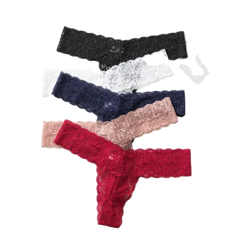 [Huge Sale] Cheap Plus Size Women Panties Cotton Lace Thong Underwear Factory Price Discount Ready to Ship Bulk Stock Lingerie