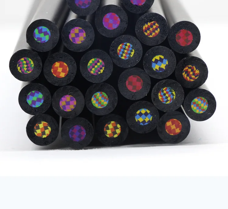 Lot de 12 crayons de couleur multicolores à mine unique_voghion.com