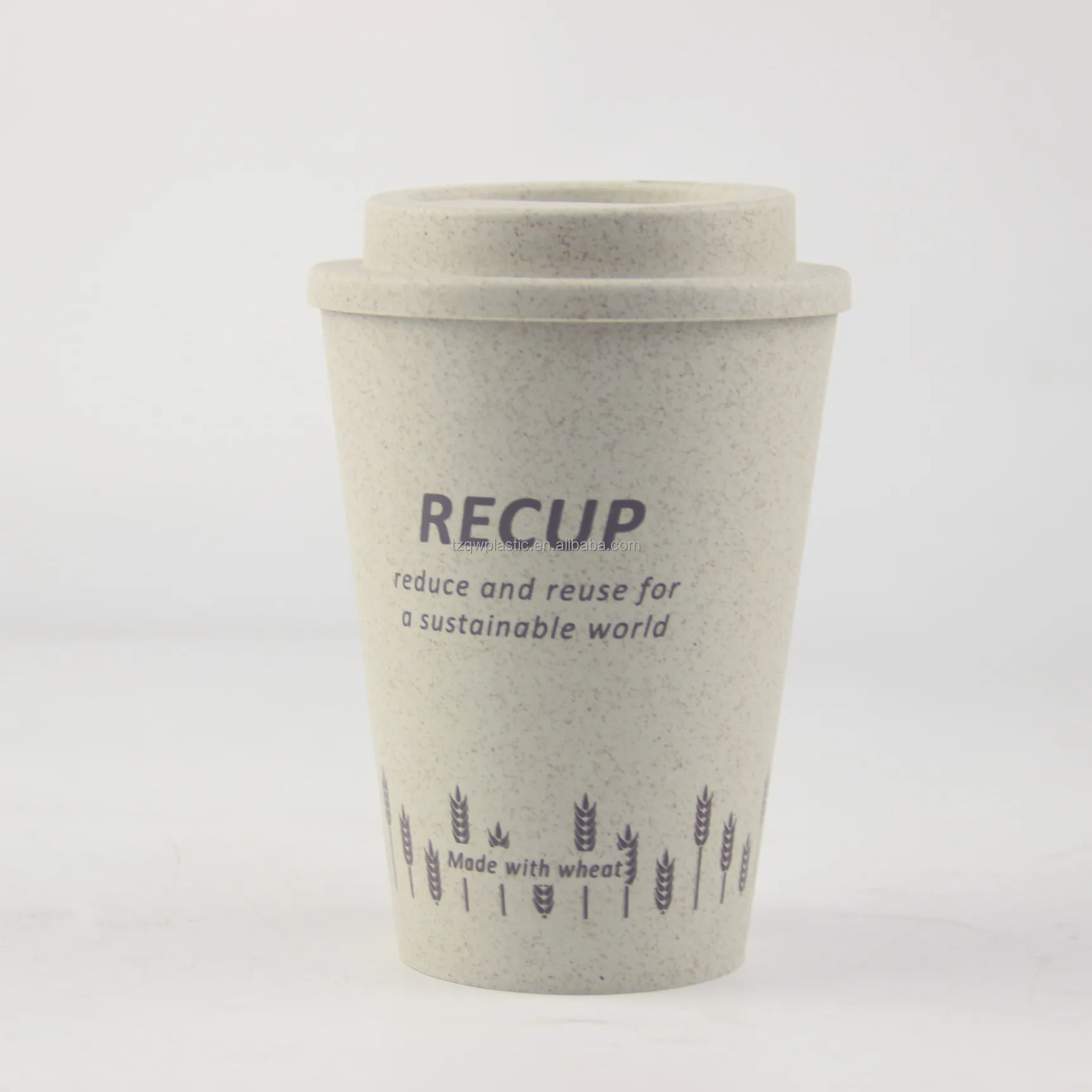 350ml/12oz Promotional Plastic Double Wall Coffee Mug with Advertising  Printing