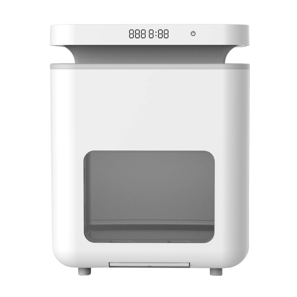 Aouball AF530TW Mini Electric Air Fryer Oven 6L Stainless Steel  Multi-Functional Deep Fryer Digital Square for Household Use