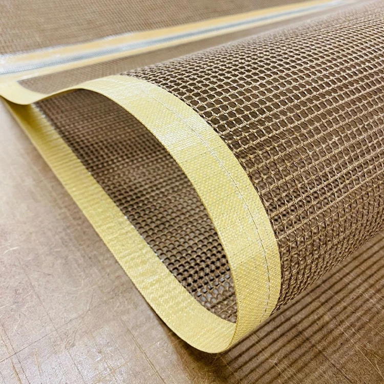 PTFE Coated Fiber Open Mesh Conveyor Belt for Textile Printing and Dyeing