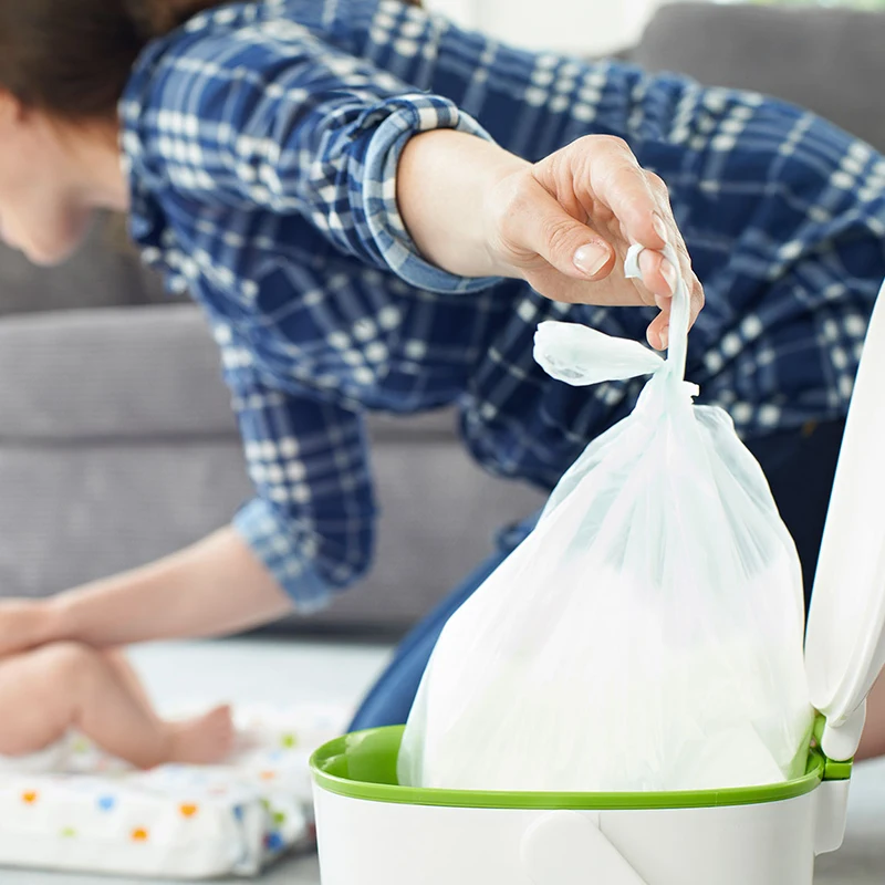 Eco Friendly Disposable Nappy Sack Pe Biodegradable Corn Starch