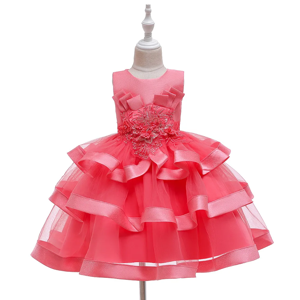 Beaded Flower Ball Gown Girls Party Dresses For Girls Ages 4 14 Perfect  Christmas Clothes For Children 210508 From Bai08, $22.3 | DHgate.Com