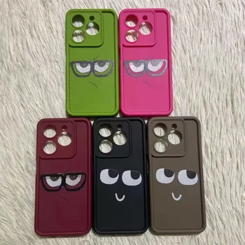 Trending Design Happy and Angry Expressions Phone Case for iPhone 15 14 13 Candy TPU Shockproof Phone Cover for Samsung A25 M34