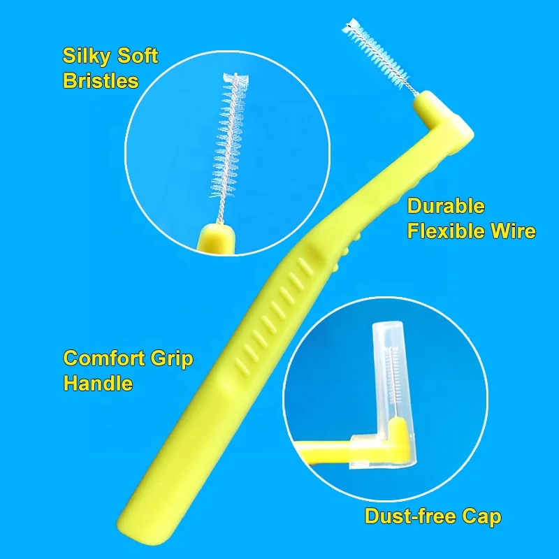 ISO-Certified L-Shaped Refillable Toothbrush Dental Interdental Brush