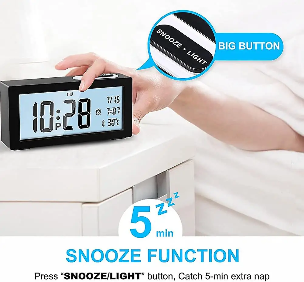 Simple Creative Personality Nordic Digital Clock Luminous Silent Bedroom Bedside LED Student Table Alarm Clock