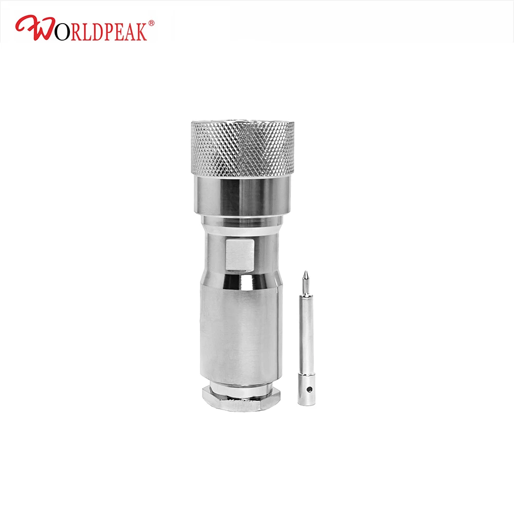 High Performance Silver Plated RF Connector HN Male Plug for RG213/RG393 Coaxial Cable