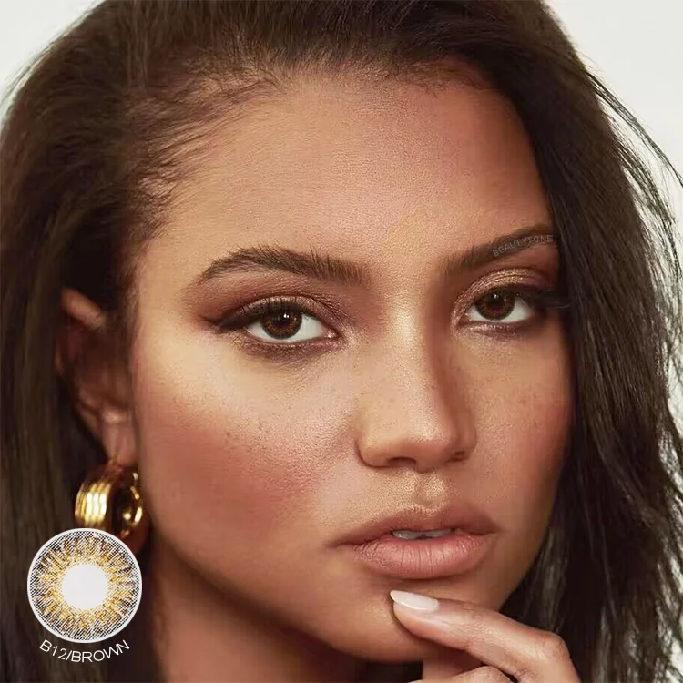 Бленды коричневые, большие размеры, мягкие контактные линзы для глаз, медовые темно-коричневые контактные линзы