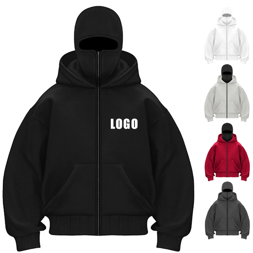 Balaclava Zip Hoodies with Custom Logo - Fashion & Function
