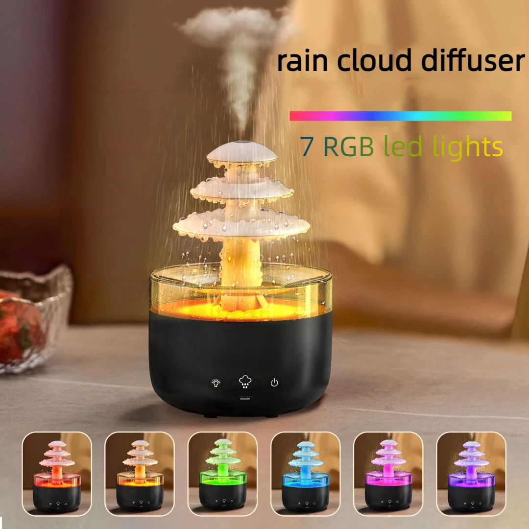 3-Layer Rain Cloud Humidifier With Aromatherapy Diffuser