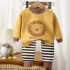 Set in cotone T-m - Leone curcuma